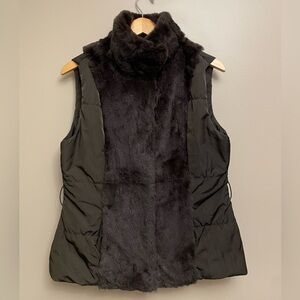 Patty Kim Rabbit Fur Vest Brown Small